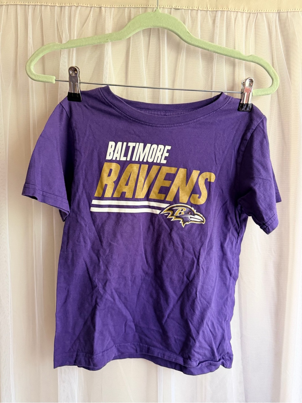NFL Purple Baltimore Ravens Logo Kids Tee cotton